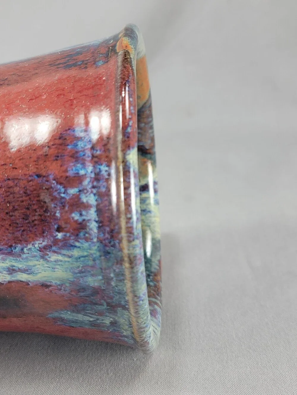 Nick Blaisdell Vase Stoneware Drip Glaze Dalton Ranch Pottery CO Handcrafted USA
